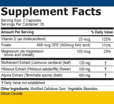 Prociva Supplement Facts